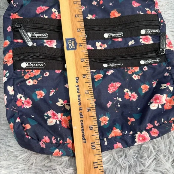 LeSportsac Navy and Pink Floral Crossbody Bag - Picture 10 of 12
